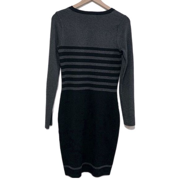 MAX STUDIO Women’s Long Sleeve Sweater Dress Black Grey S. - Picture 2 of 12